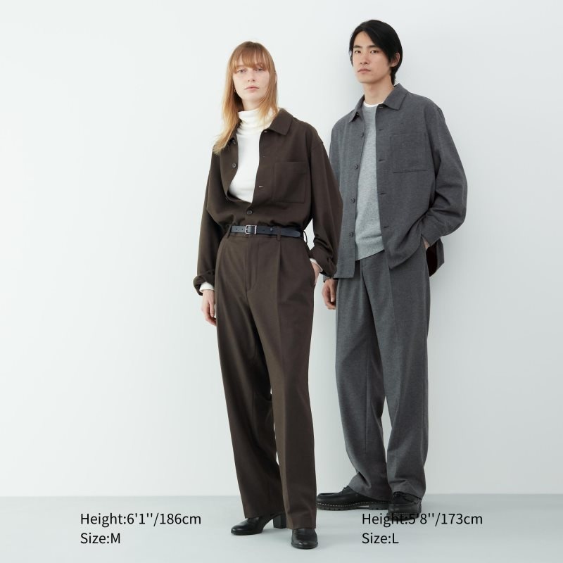 Chemises Uniqlo Brushed Twill Overshirt Homme Marron | 7292515
