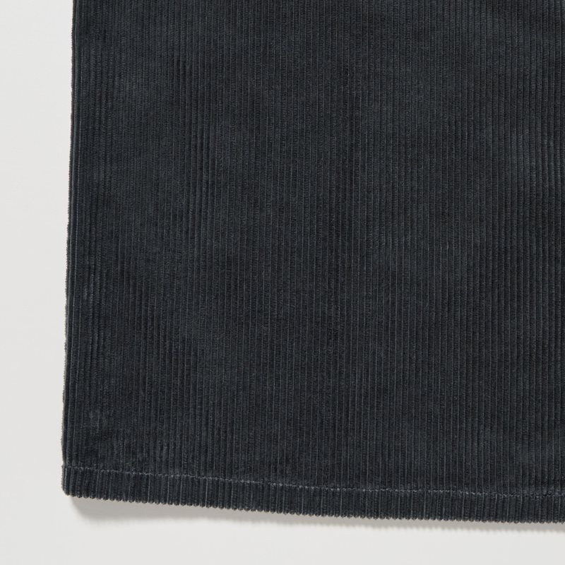 Chemises Uniqlo Corduroy Work Long-sleeve Homme Bleu Marine | 5788564