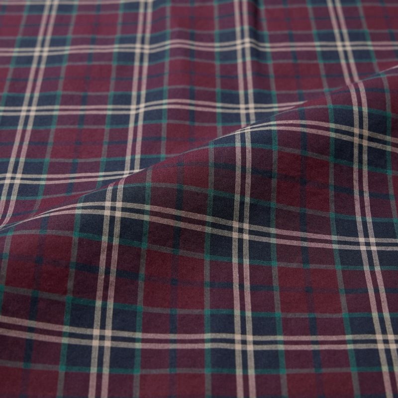 Chemises Uniqlo Extra Fine Cotton Broadcloth Checked Long-sleeve Homme Bordeaux | 9310063