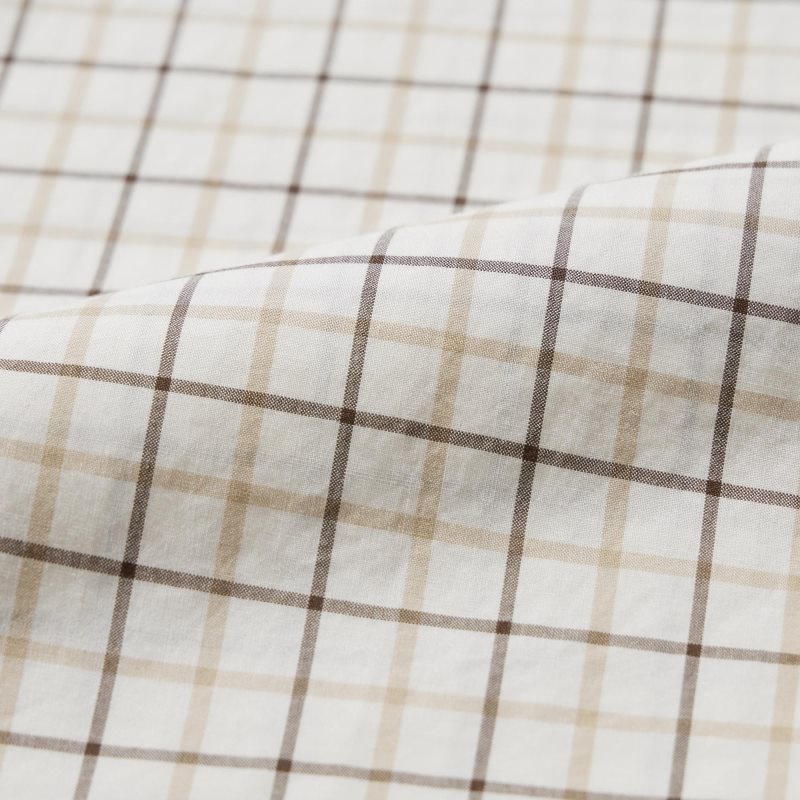 Chemises Uniqlo Extra Fine Cotton Broadcloth Checked Long-sleeve Homme Blanche | 6296546