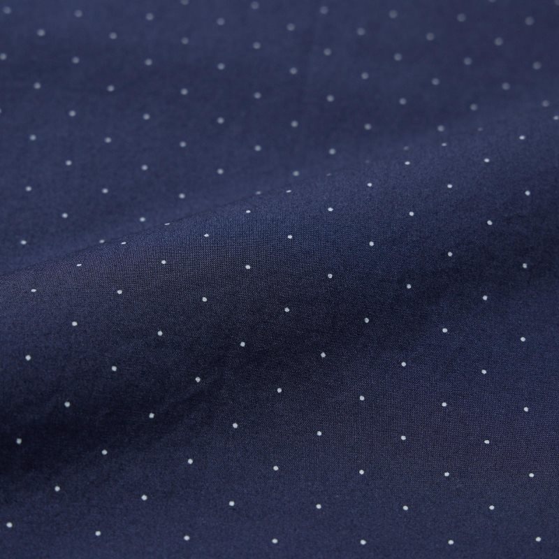 Chemises Uniqlo Extra Fine Cotton Broadcloth Dotted Long-sleeve Homme Bleu Marine | 7578080