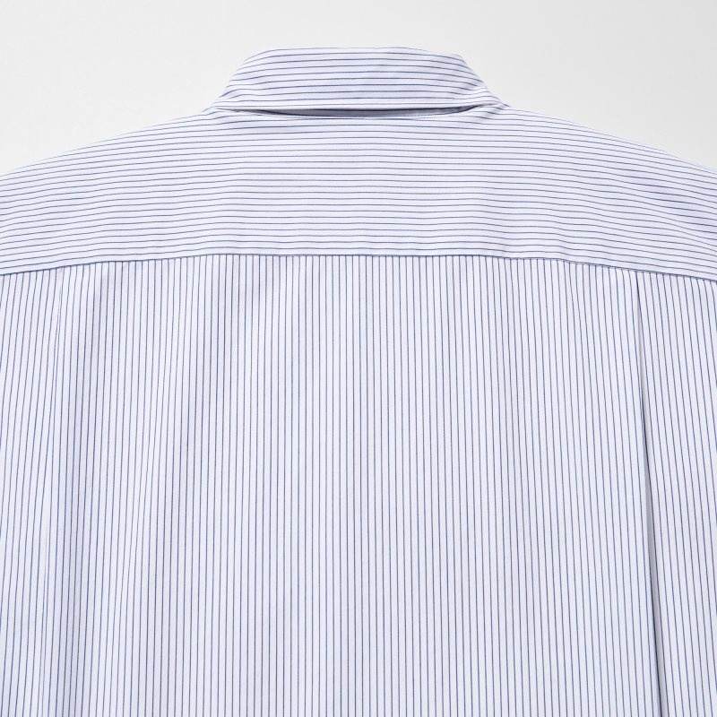 Chemises Uniqlo Extra Fine Cotton Broadcloth Long-sleeve Homme Blanche | 7175868