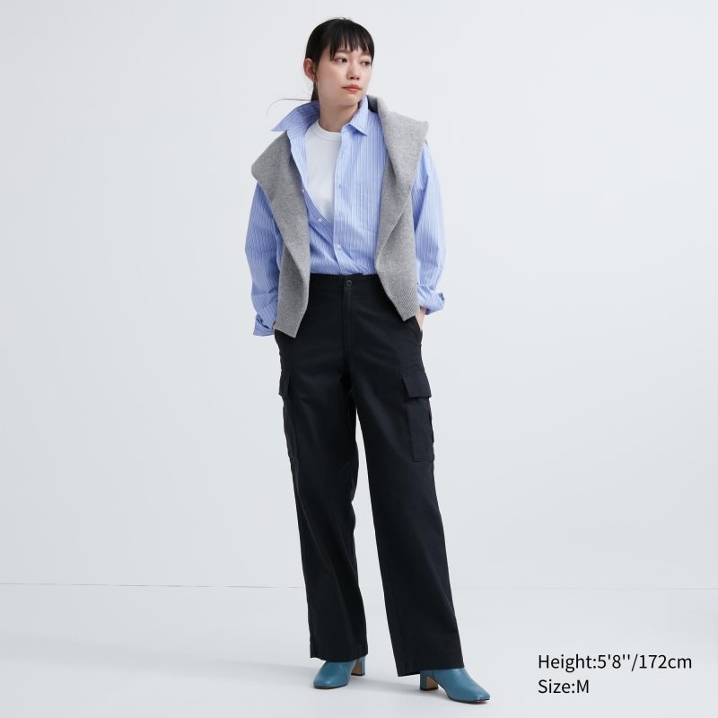 Chemises Uniqlo Extra Fine Cotton Broadcloth Striped Long-sleeve Homme Bleu | 5781818