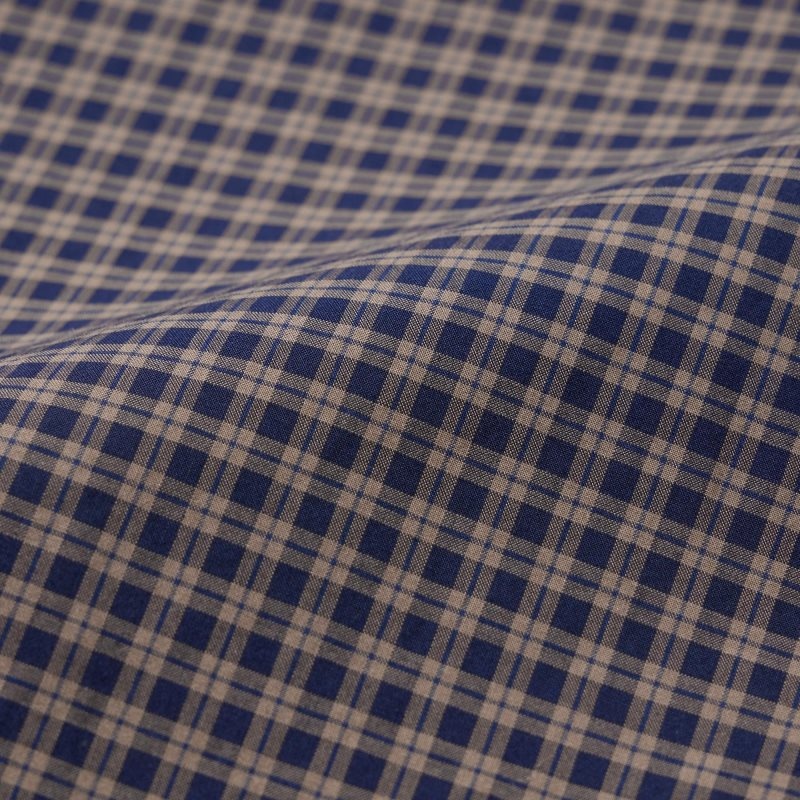 Chemises Uniqlo Extra Fine Cotton Broadcloth Checked Long-sleeve Homme Marron | 5946019