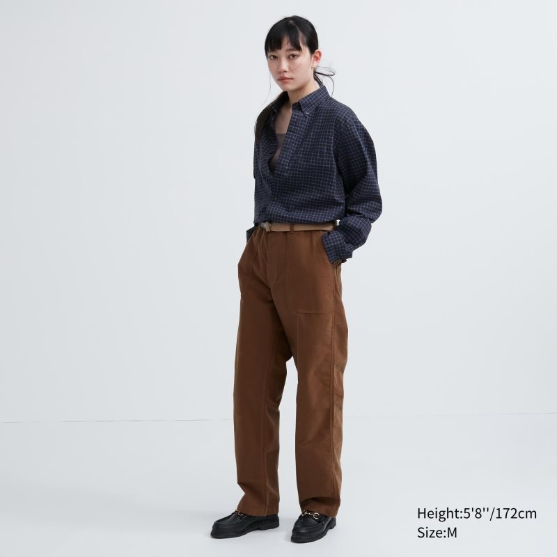Chemises Uniqlo Extra Fine Cotton Broadcloth Checked Long-sleeve Homme Bleu Marine | 3842453