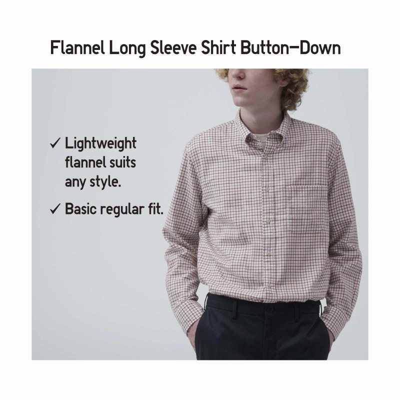 Chemises Uniqlo Flannel Checked Long Sleeve Homme Vert | 7758620