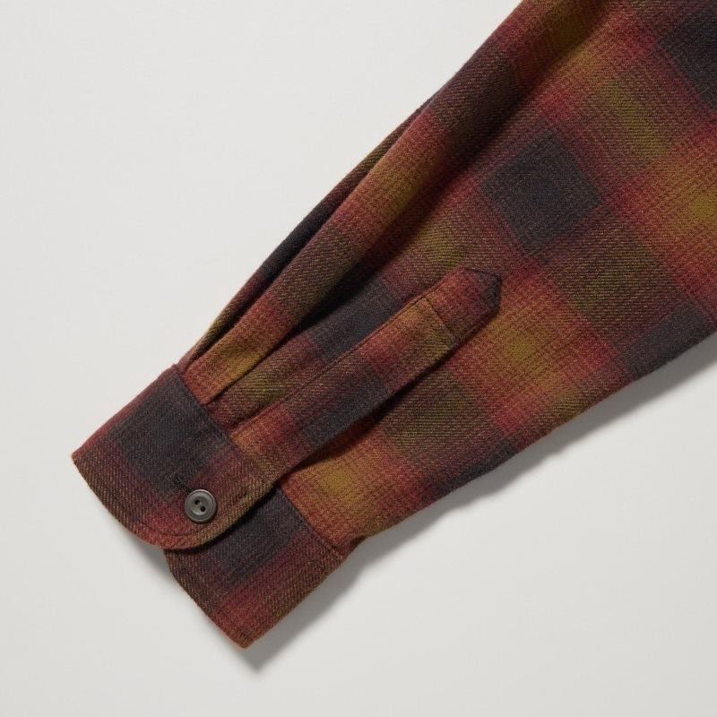 Chemises Uniqlo Flannel Checked Long-sleeve Homme Jaune | 3168046