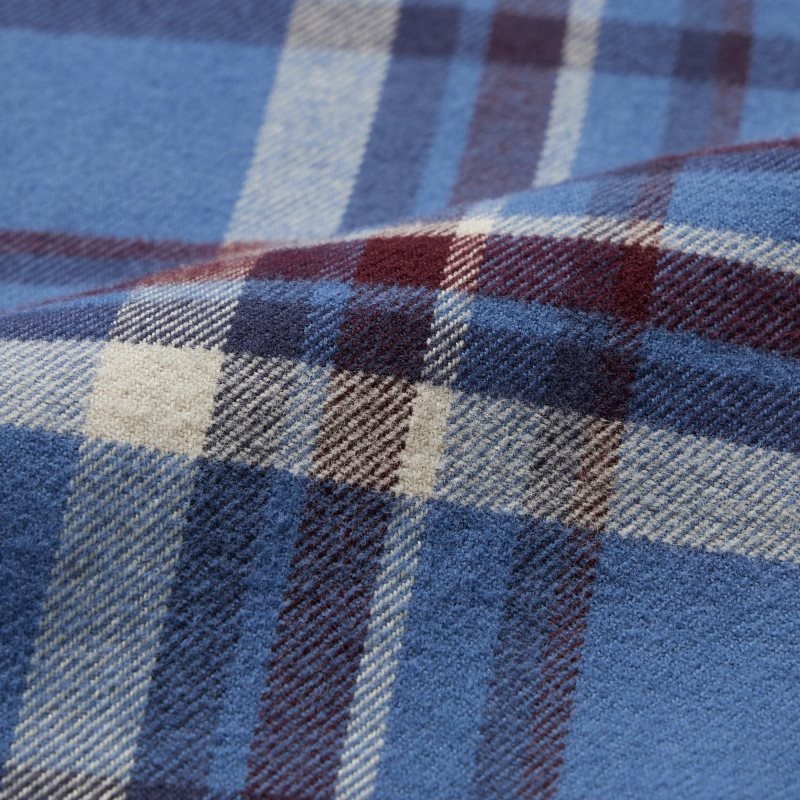 Chemises Uniqlo Flannel Checked Long-sleeve Homme Bleu | 4508868