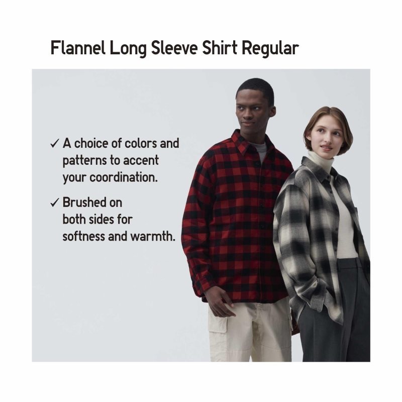 Chemises Uniqlo Flannel Checked Long-sleeve Homme Bleu | 578498