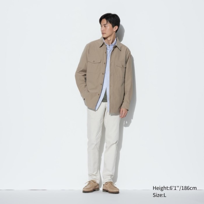 Chemises Uniqlo Jersey Femme Beige | 3849927