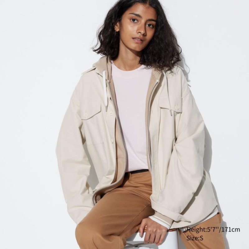 Chemises Uniqlo Jersey Femme Blanche | 9705851