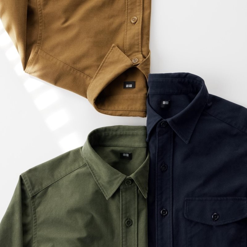 Chemises Uniqlo Jersey Utility Long-sleeve Overshirt Homme Marron | 158235