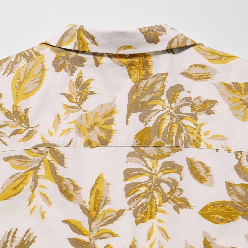 Chemises Uniqlo Open Collar Short-sleeve Homme Blanche | 8383075