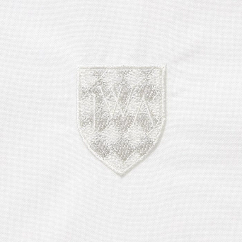 Chemises Uniqlo Oxford Long-Sleeve Long Femme Blanche | 6855439