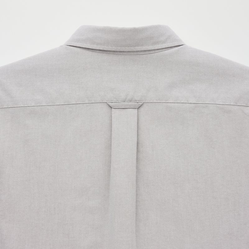Chemises Uniqlo Oxford Slim-fit Long-sleeve Homme Grise | 499614