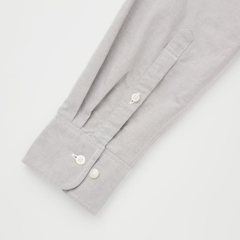 Chemises Uniqlo Oxford Slim-fit Long-sleeve Homme Grise | 499614