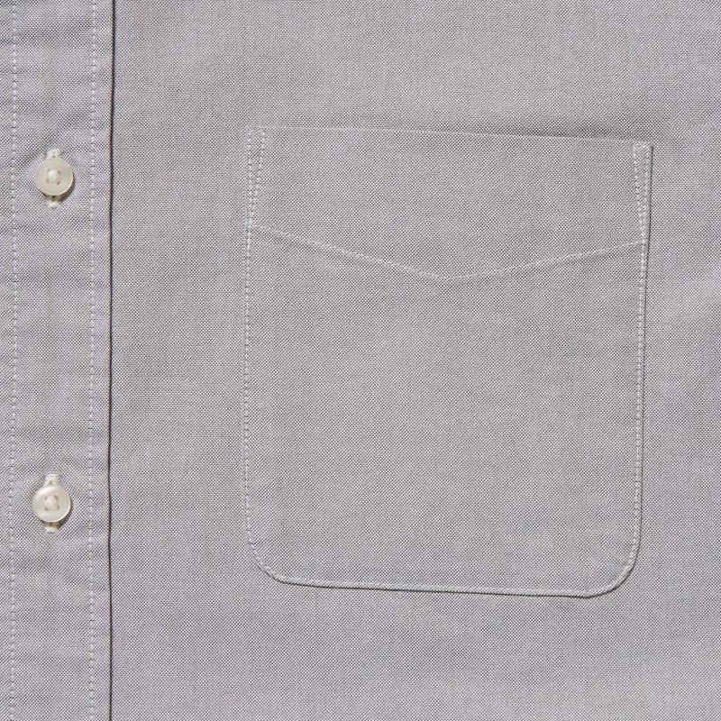 Chemises Uniqlo Oxford Slim-fit Long-sleeve Homme Grise | 1226634