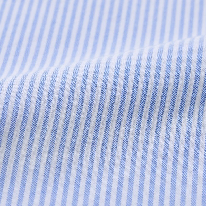 Chemises Uniqlo Oxford Striped Slim Fit Long-sleeve Homme Bleu | 5192175