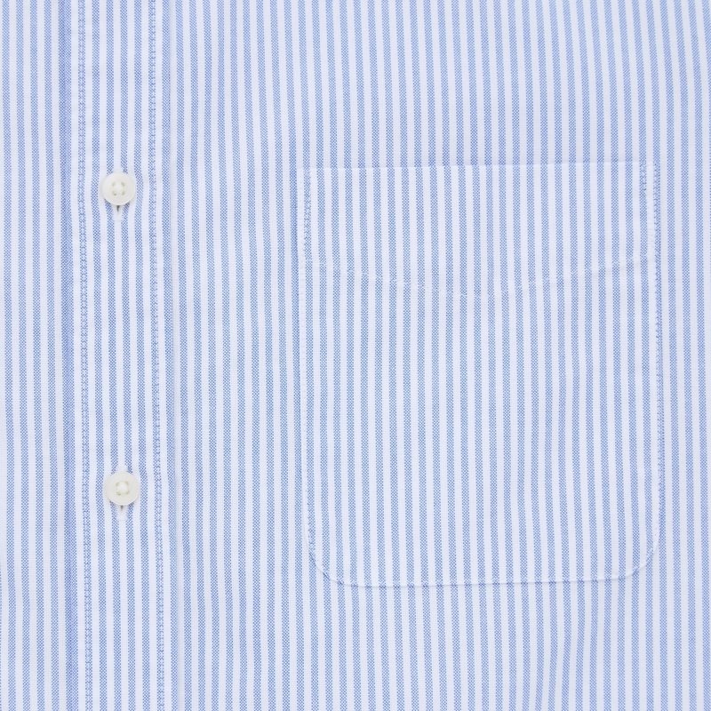 Chemises Uniqlo Oxford Striped Slim-fit Long-sleeve Homme Bleu | 9905881