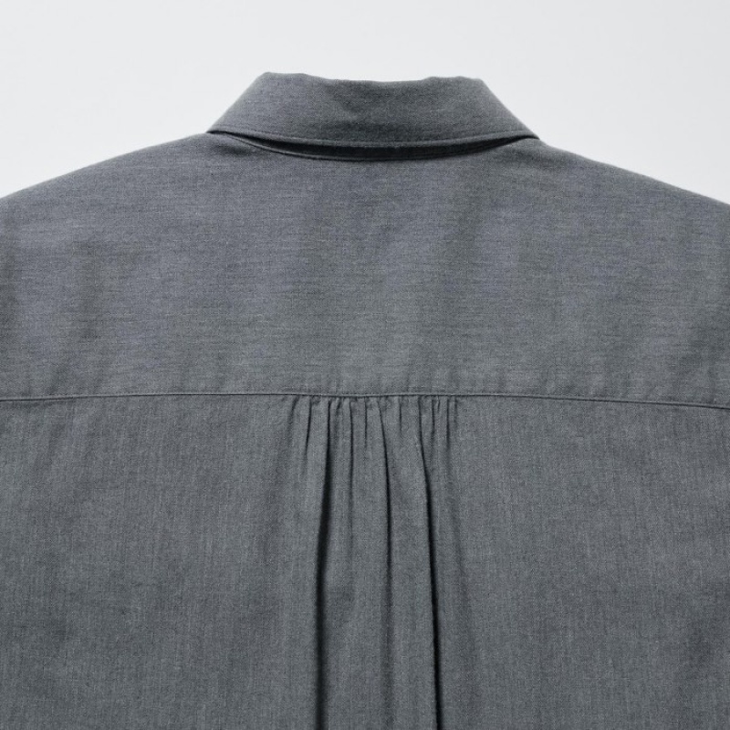 Chemises Uniqlo Soft Brushed Long-Sleeve Femme Grise | 4023853