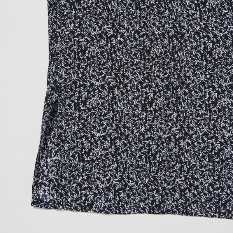Chemisier Uniqlo Volume Long-Sleeve Femme Noir | 1506338