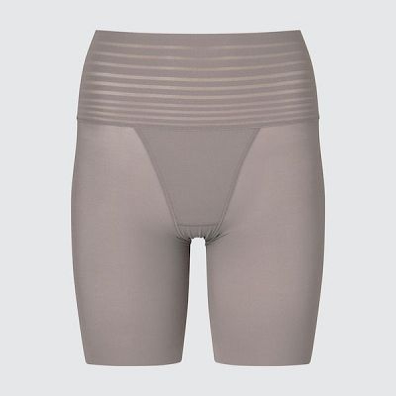 Collant Uniqlo AIRism Smooth Body Shaper Unlined Half Femme Marron | 5175016