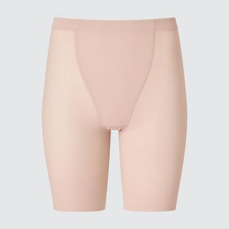 Collant Uniqlo AIRism Support Body Shaper Unlined Half Femme Beige | 793312