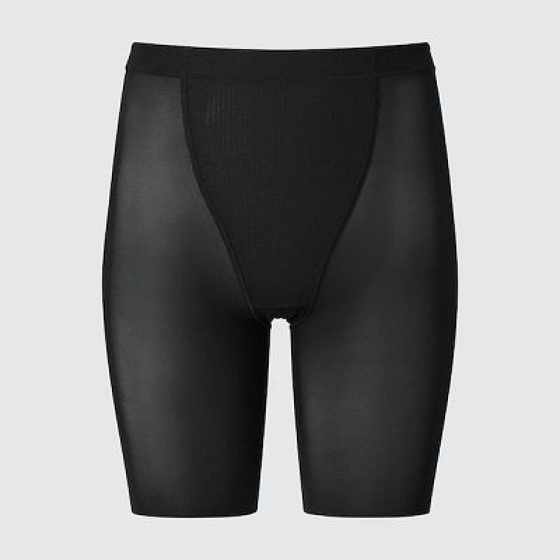 Collant Uniqlo AIRism Support Body Shaper Unlined Half Femme Noir | 6342063