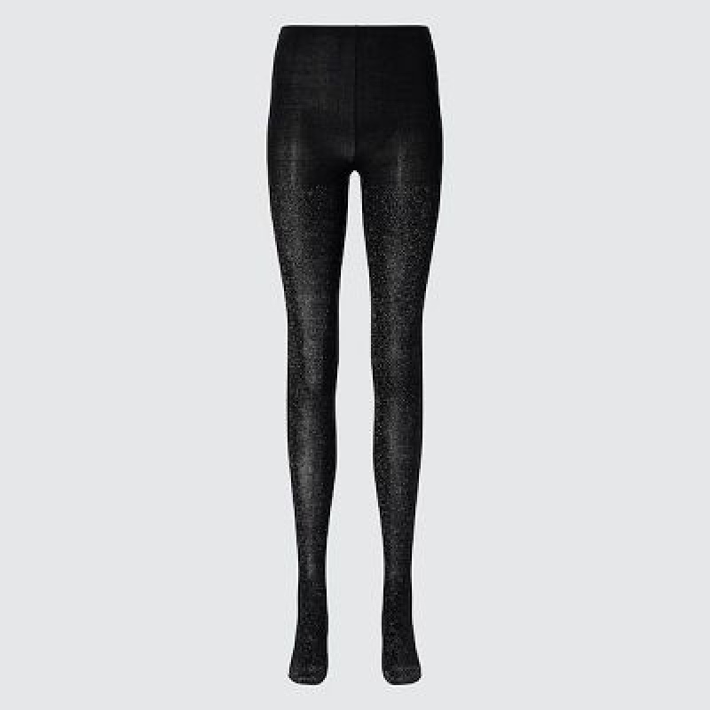 Collant Uniqlo HEATTECH Glitter Knitted Femme Noir | 8131871