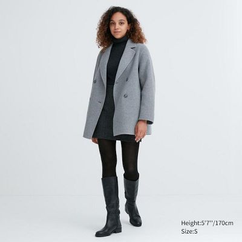 Collant Uniqlo HEATTECH Knitted Femme Grise | 2795136