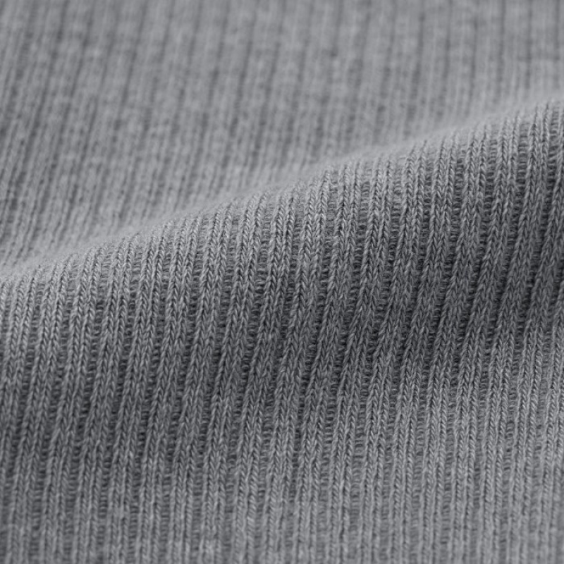 Collant Uniqlo HEATTECH Ribbed Knitted Femme Grise | 6059046
