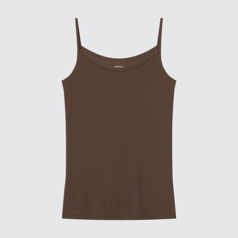 Debardeur Uniqlo AIRism Camisole Femme Marron | 7502765