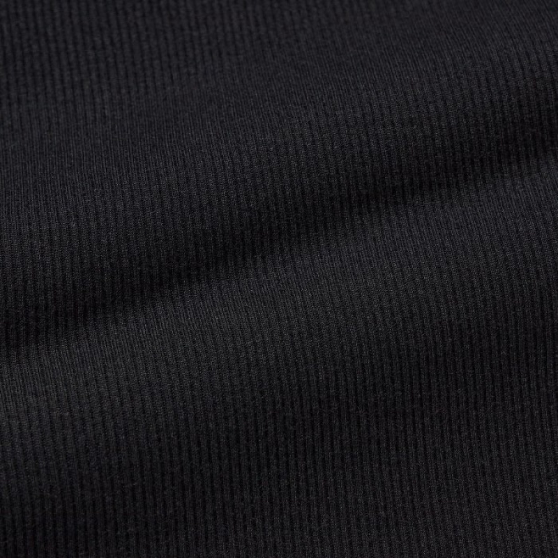 Debardeur Uniqlo Dry Color Ribbed Femme Noir | 9103672