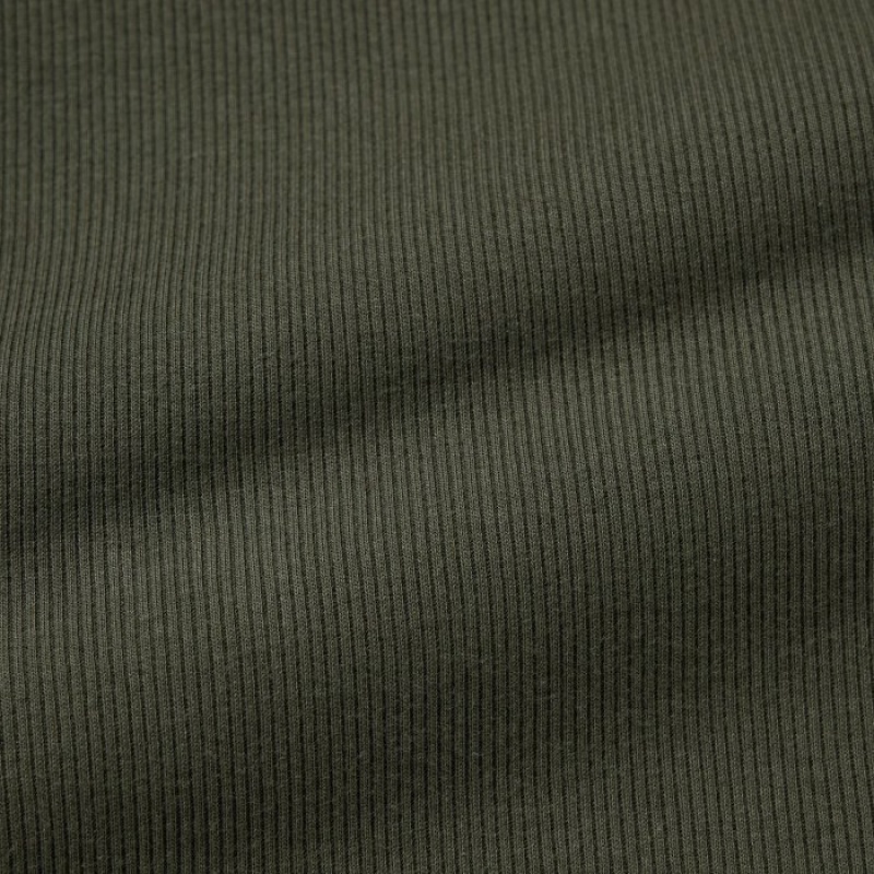 Debardeur Uniqlo Dry Color Ribbed Femme Vert Olive | 6044552