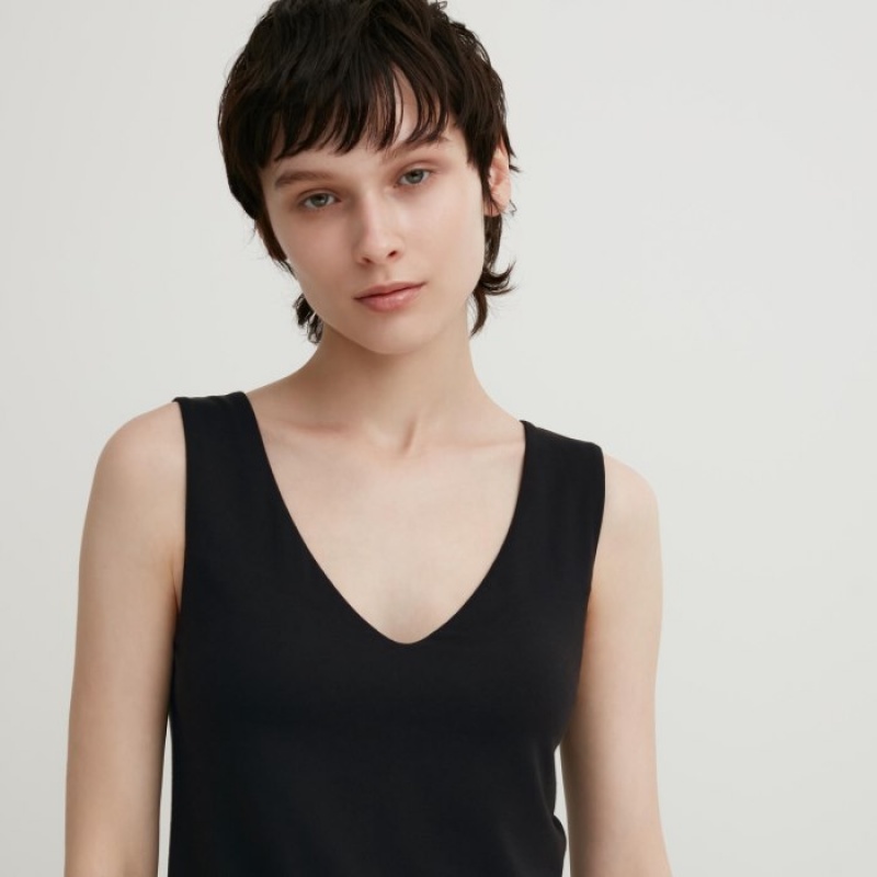 Debardeur Uniqlo HEATTECH Sleeveless Silk Blend Femme Blanche | 7528880