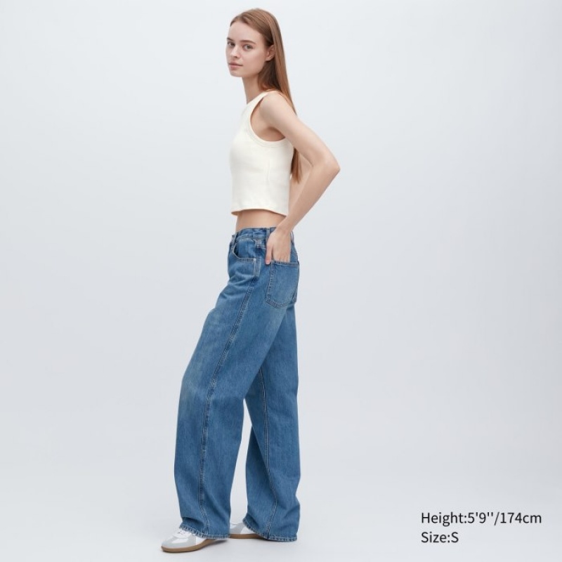 Debardeur Uniqlo Ribbed Cropped Sleeveless Femme Blanche | 769821