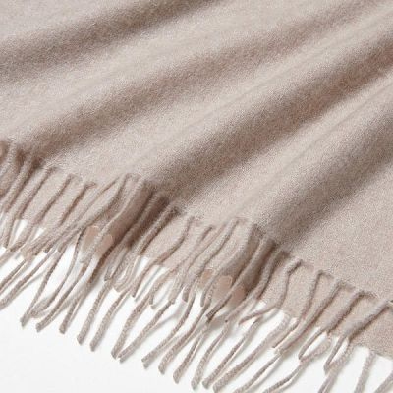 Echarpes Uniqlo Cashmere Femme Beige | 8263745