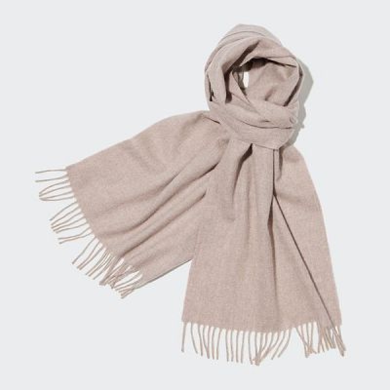Echarpes Uniqlo Cashmere Femme Beige | 8263745