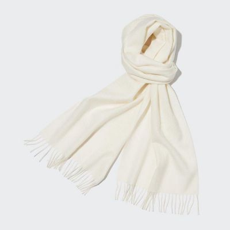Echarpes Uniqlo Cashmere Femme Blanche | 1556214