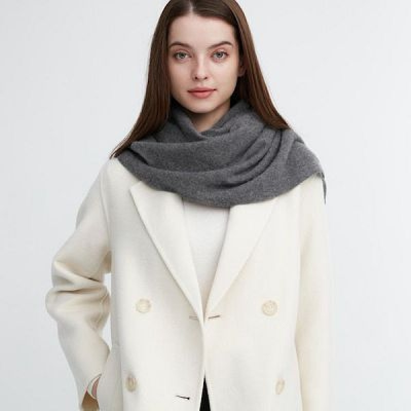 Echarpes Uniqlo Cashmere Femme Grise | 2717619