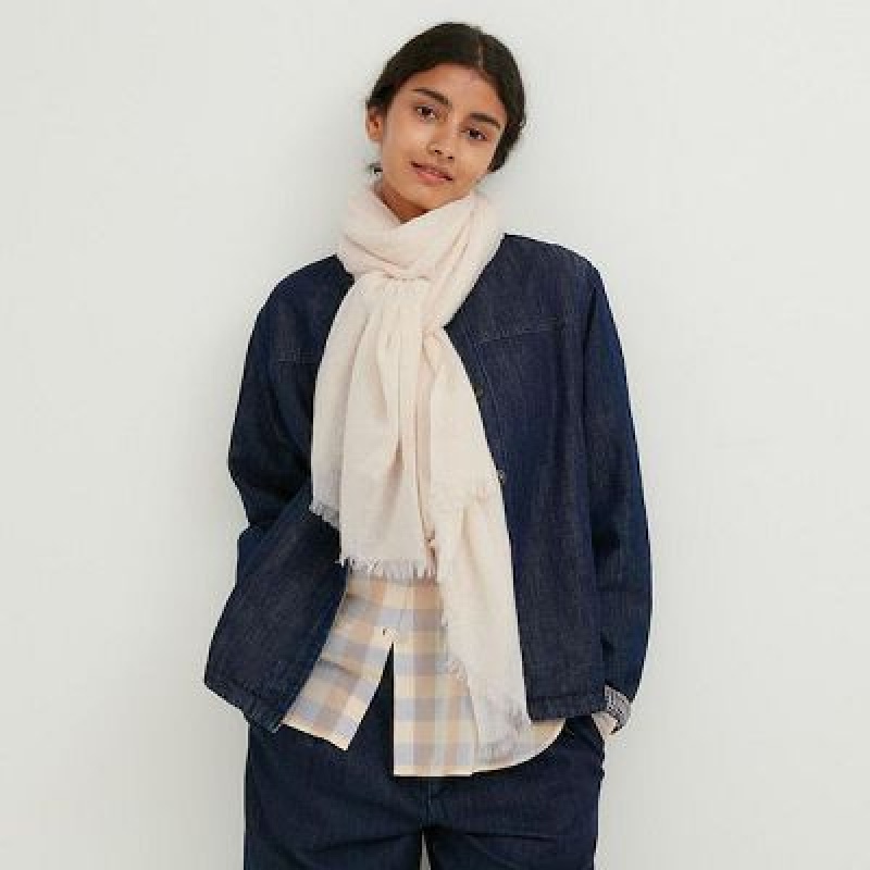 Echarpes Uniqlo Cashmere Stole Femme Blanche | 911147