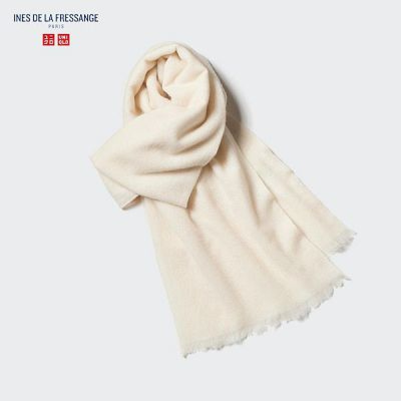 Echarpes Uniqlo Cashmere Stole Femme Blanche | 911147