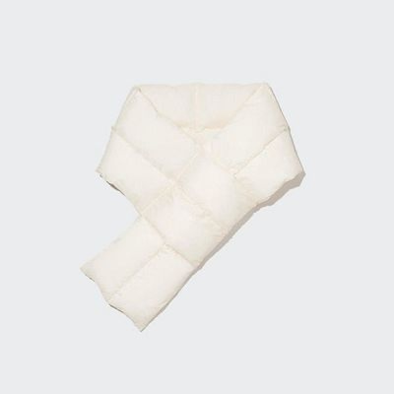 Echarpes Uniqlo HEATTECH Lined Padded Femme Blanche | 6755736