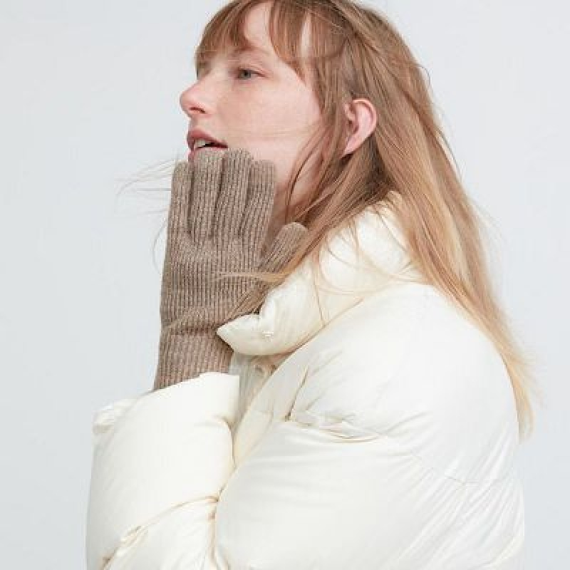 Gant Uniqlo HEATTECH Knitted Femme Beige | 5267083