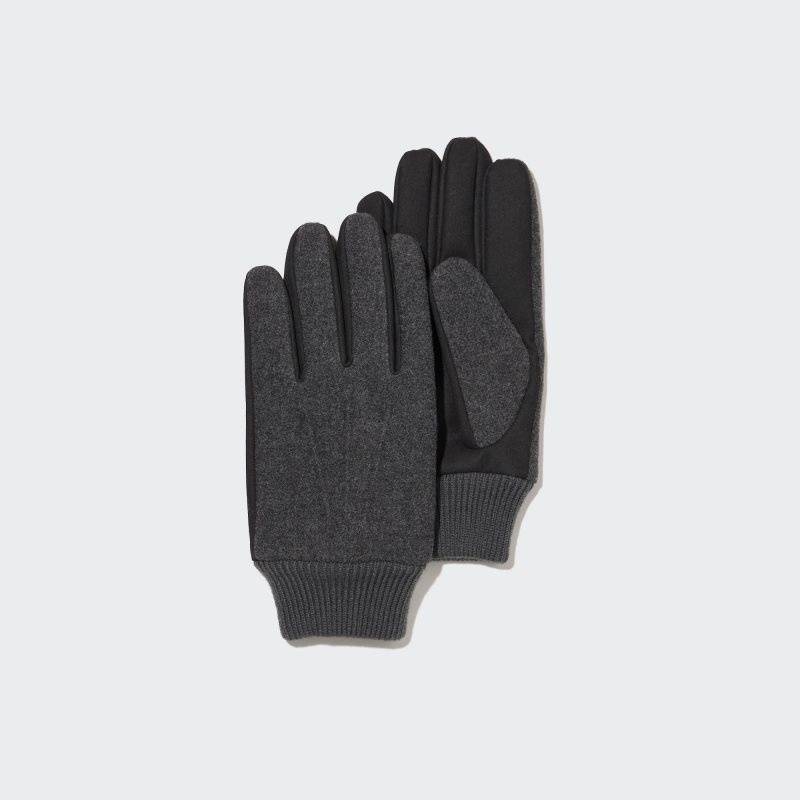 Gant Uniqlo HEATTECH Lined Faux Wool Homme Grise | 4150695