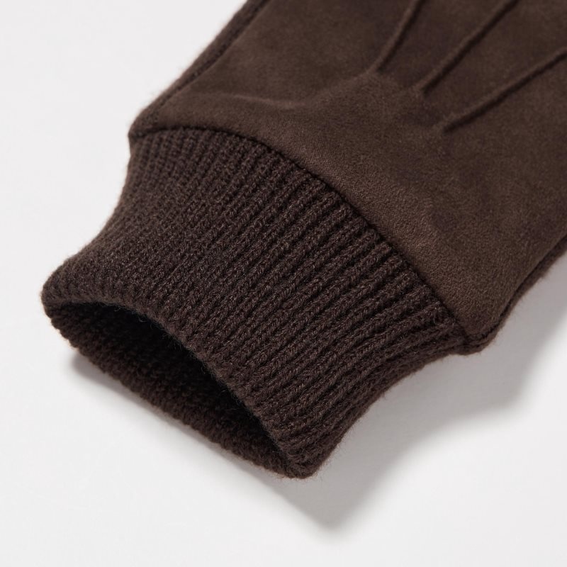 Gant Uniqlo HEATTECH Lined Homme Marron | 5631543