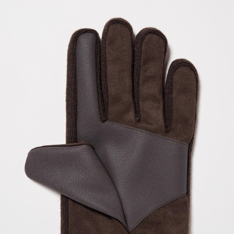 Gant Uniqlo HEATTECH Lined Homme Marron | 5631543
