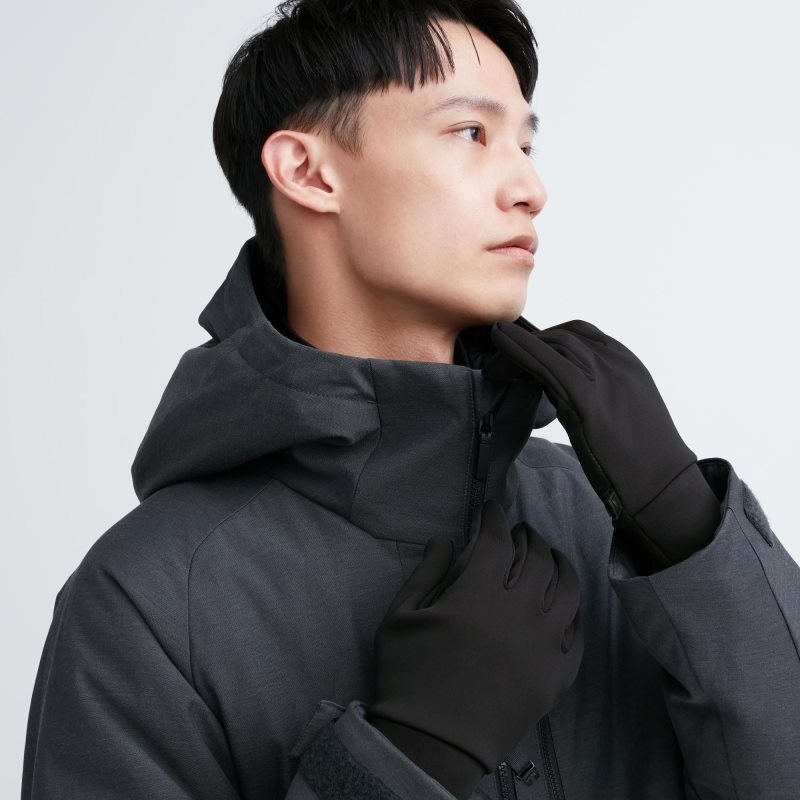 Gant Uniqlo HEATTECH Lined Stretch Homme Noir | 30216