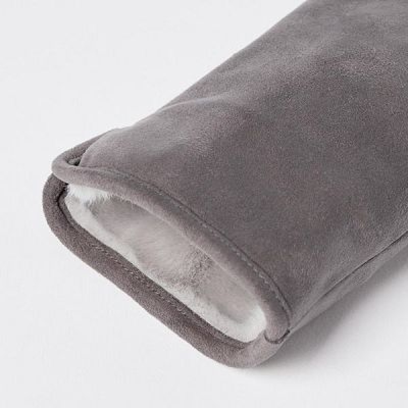 Gant Uniqlo HEATTECH Lining Faux Suede Femme Grise | 4155424