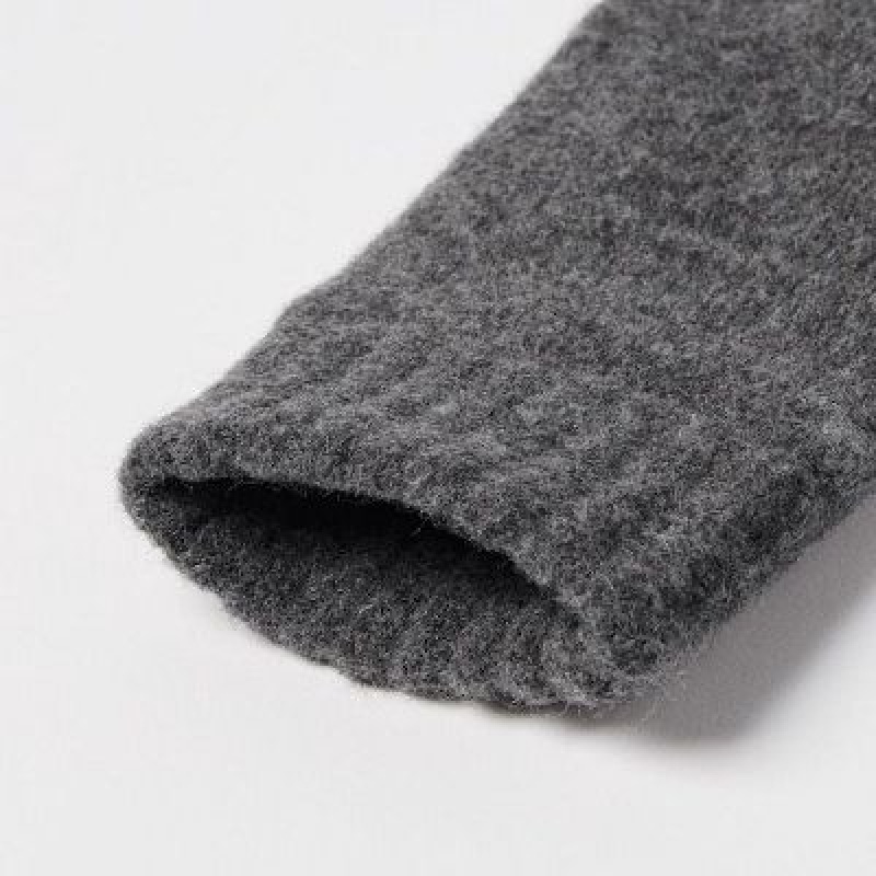 Gant Uniqlo HEATTECH Lining Souffle Yarn Mittens Femme Grise | 6085302